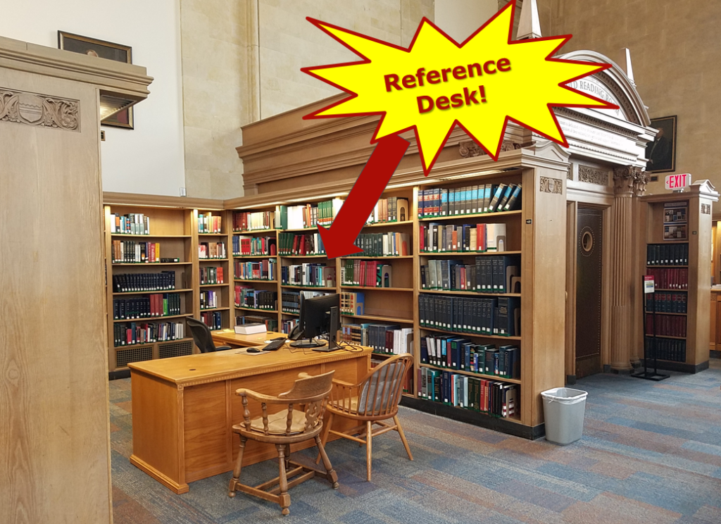 Gould Reading Room Reference Desk Law Library