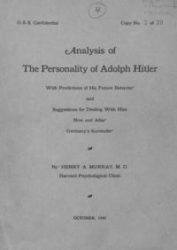 Analysis of the Personality of Adolph Hitler